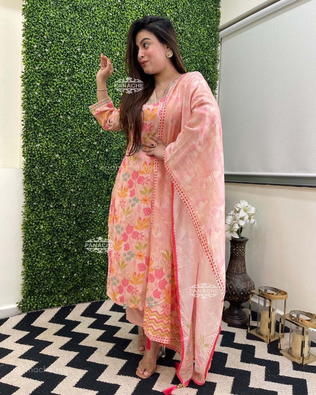 Kf Vi Gajal Natural Crepe Printed Kurti With Bottom Dupatta Wholesale Price In Surat